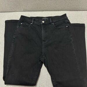 Ann Taylor high rise boot cut black denim jeans